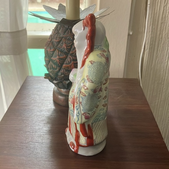 Vintage Chinese Shou Xing Statue Figurine 7” - Picture 4 of 9